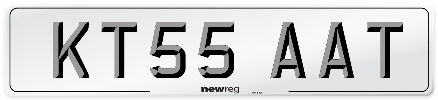 KT55 AAT Number Plate from New Reg